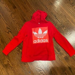 Women’s Adidas red and orange hoodie size medium